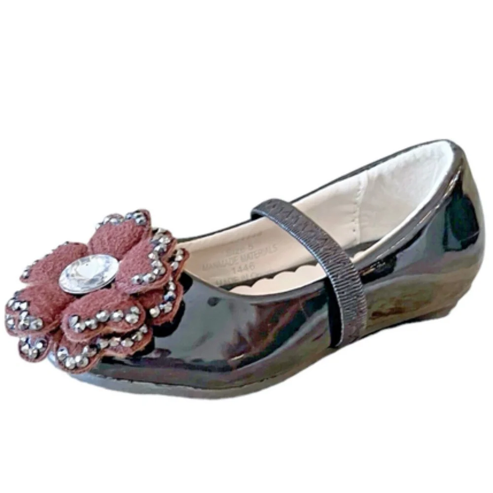 Laura Ashley Girls Brown Mary Jane Dress‎ Shoes Toddler Size 5
